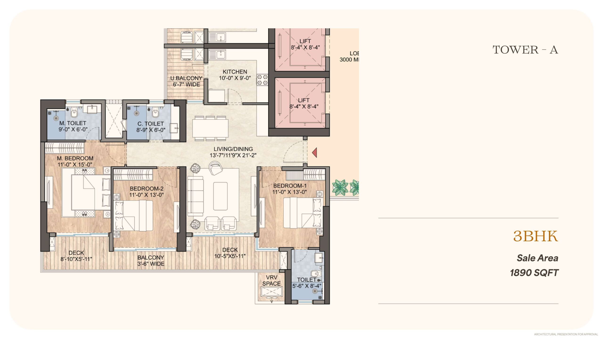 3 BHK Plan